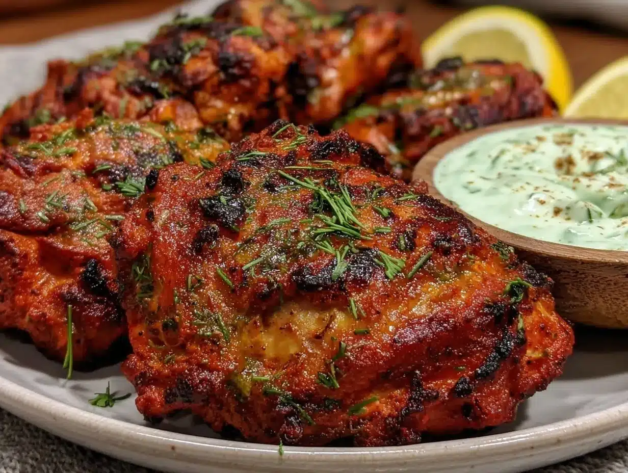 tandoori chicken with creamy raita preparation steps