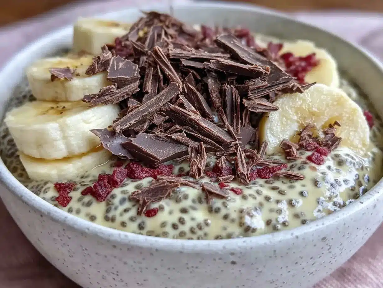 valentine snacks chia pudding bowl preparation steps