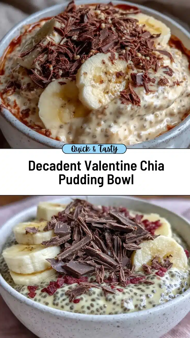 valentine snacks chia pudding bowl recipe