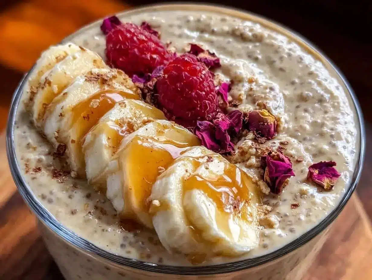 valentines day chia pudding bowl preparation steps
