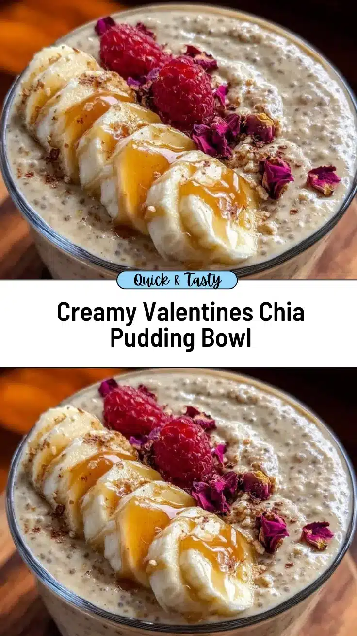 valentines day chia pudding bowl recipe