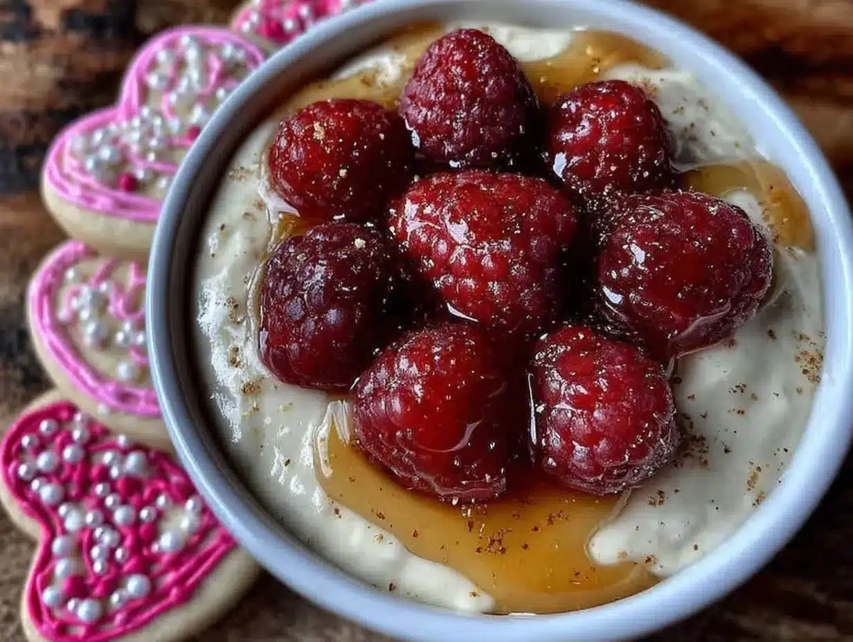 valentines greek yogurt bowl preparation steps