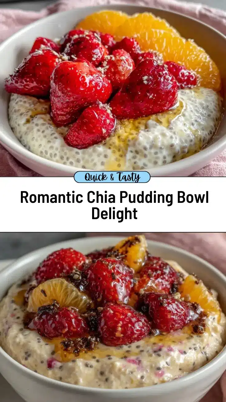 valentines strawberries chia pudding bowl recipe