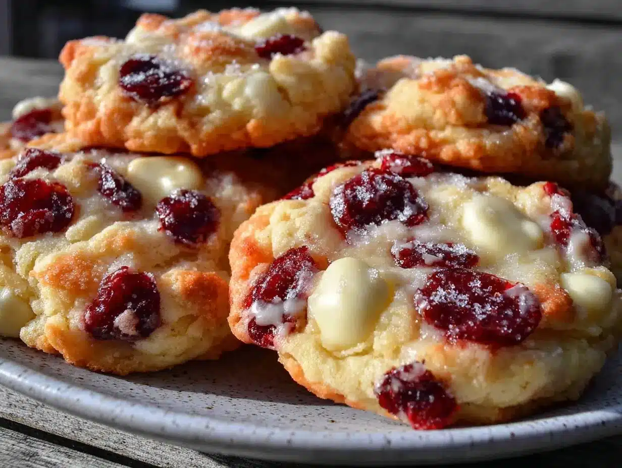 white chocolate cranberry cookies preparation steps