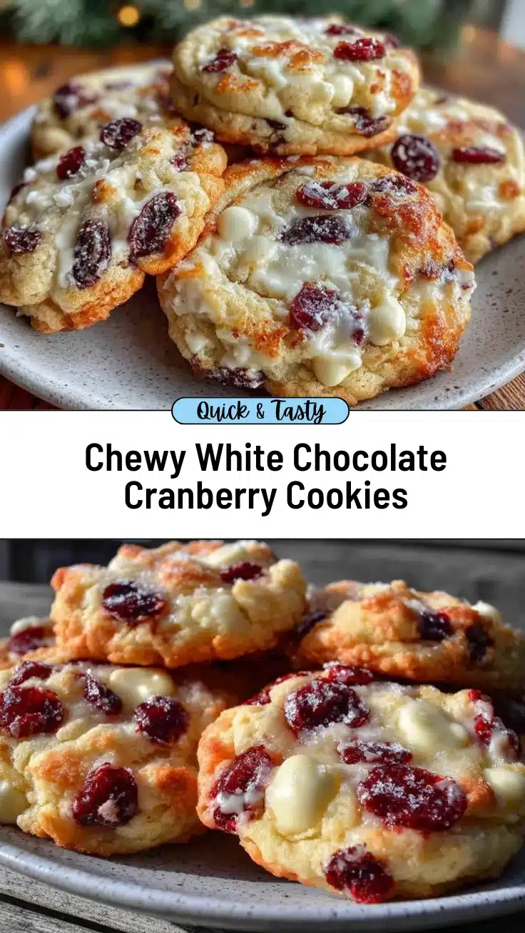white chocolate cranberry cookies recipe