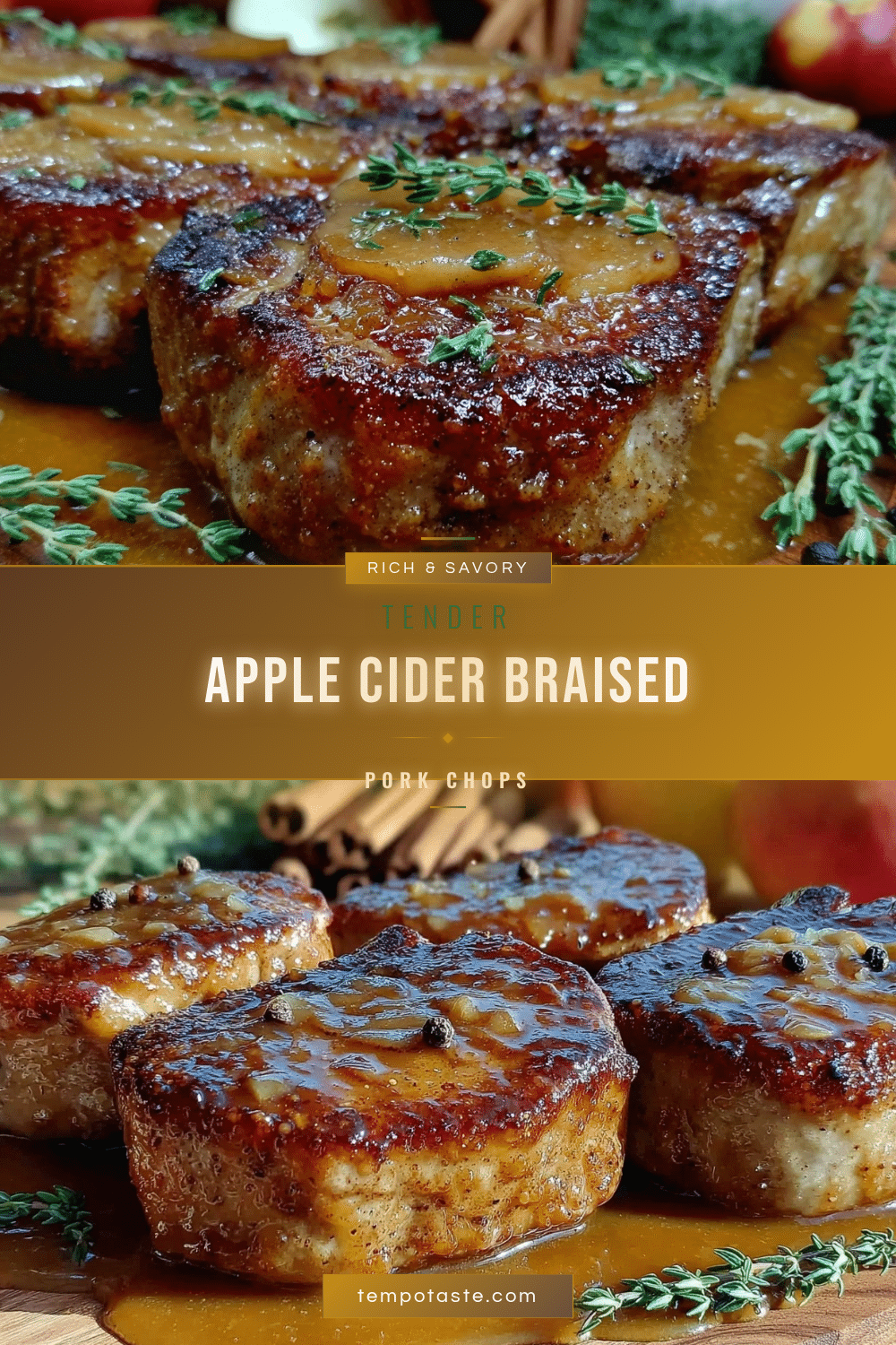 apple cider braised pork chops recipe