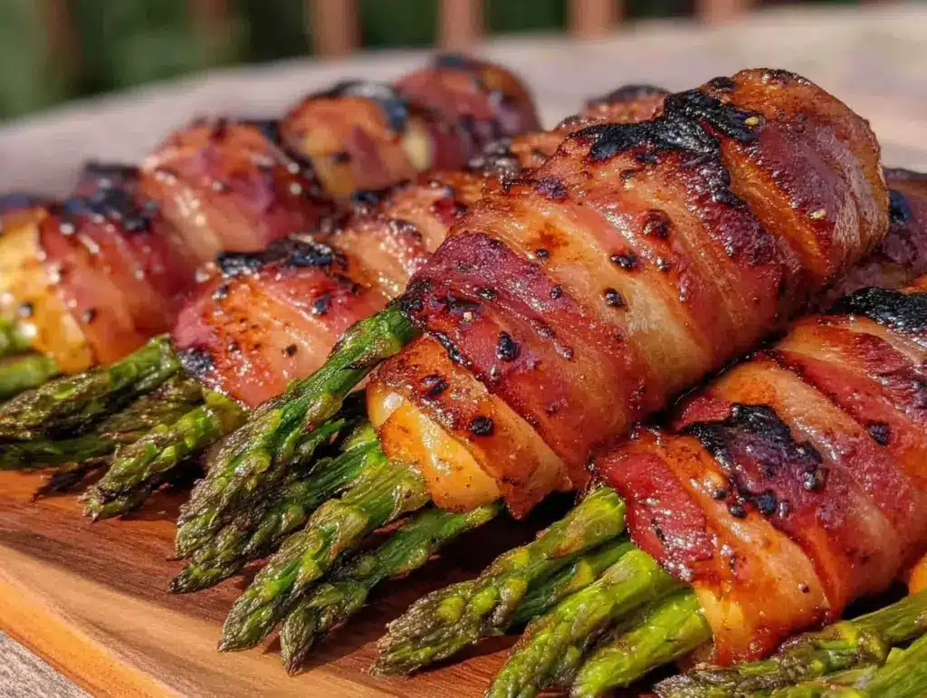 bacon wrapped asparagus bundles - featured image