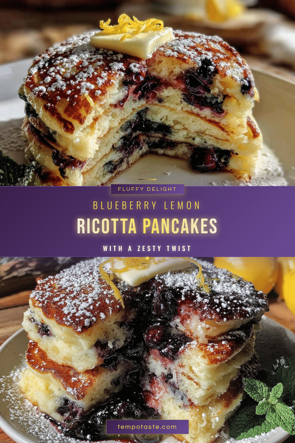 blueberry lemon ricotta pancakes recipe