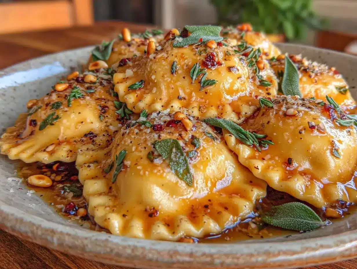 brown butter sage butternut squash ravioli preparation steps