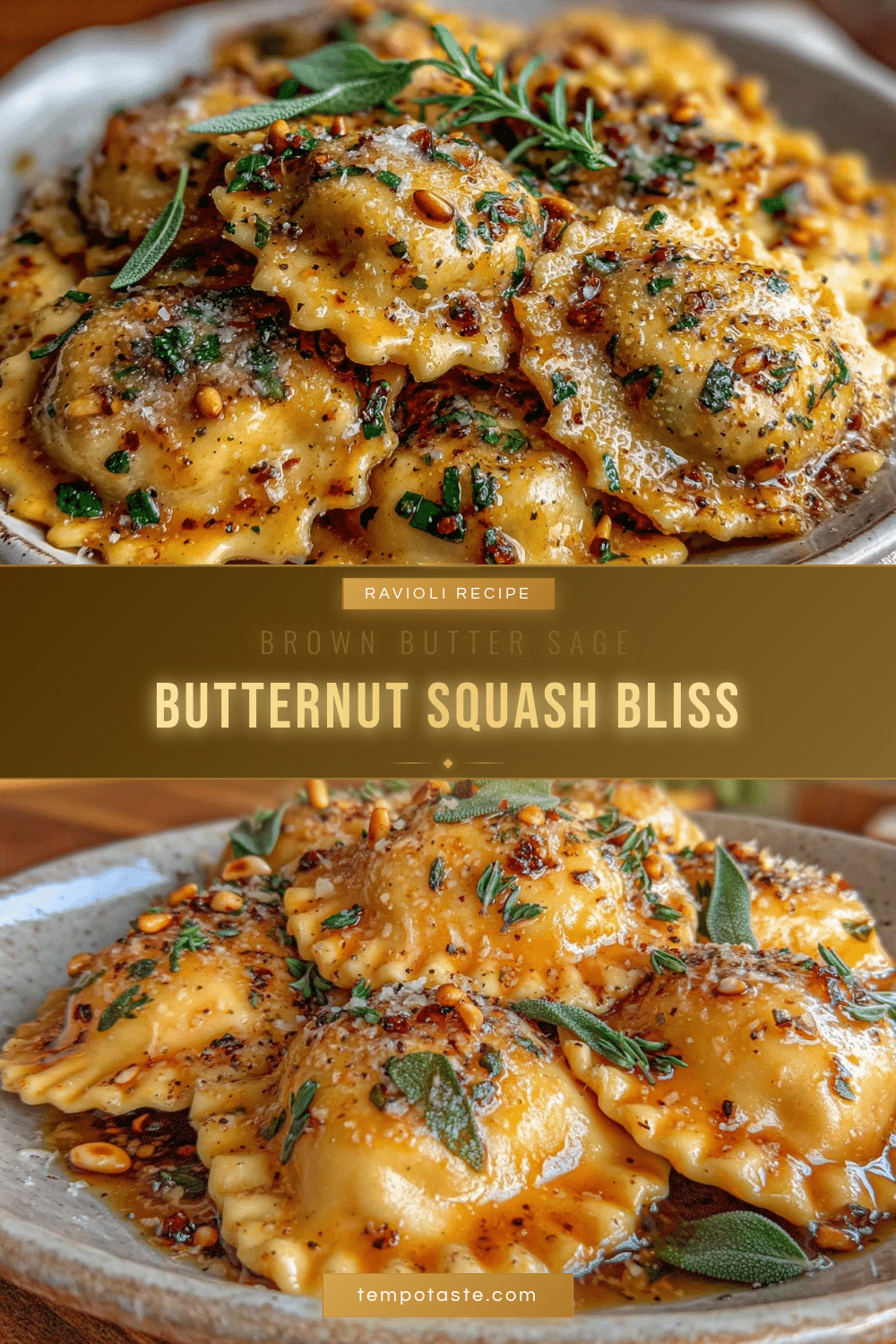 brown butter sage butternut squash ravioli recipe
