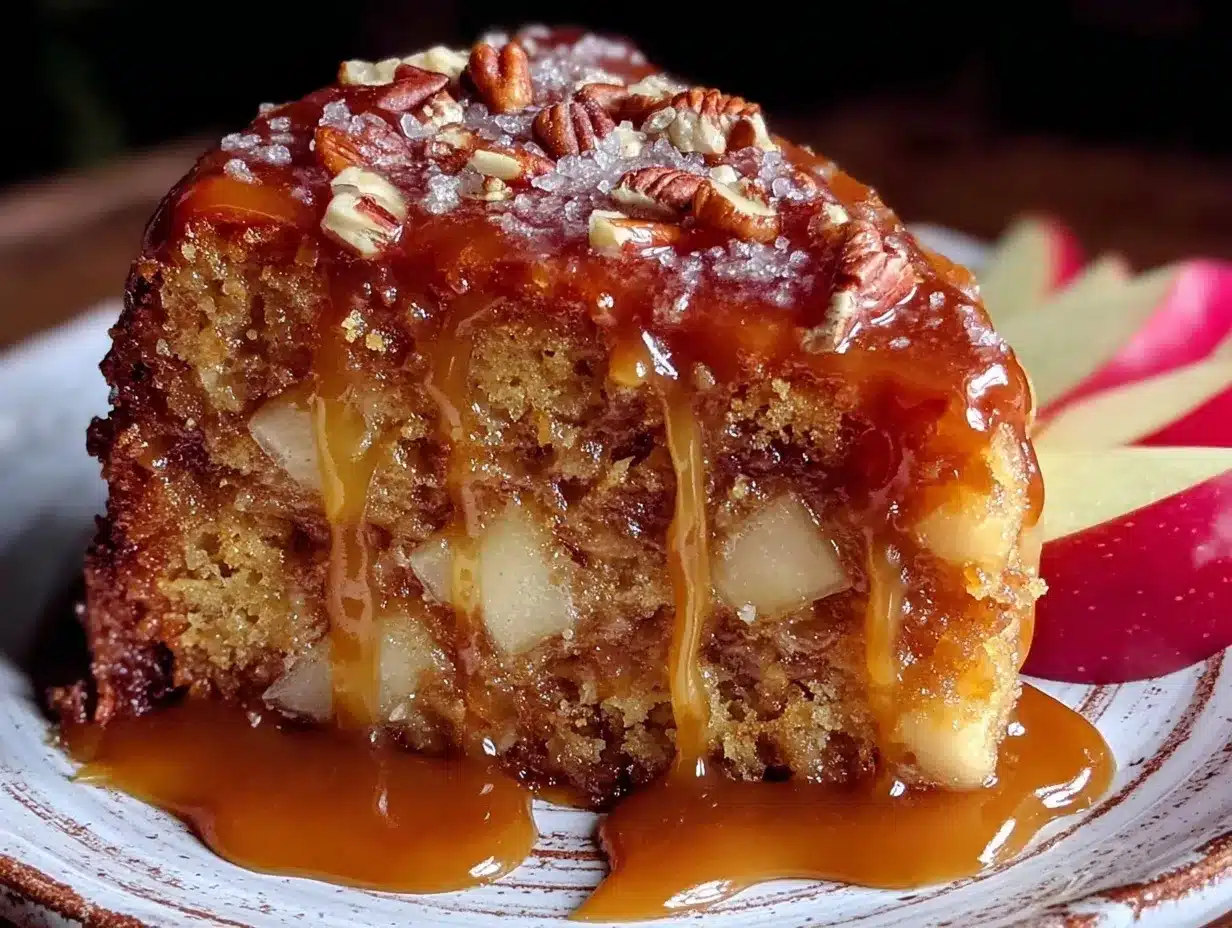 brown sugar caramel apple cake preparation steps