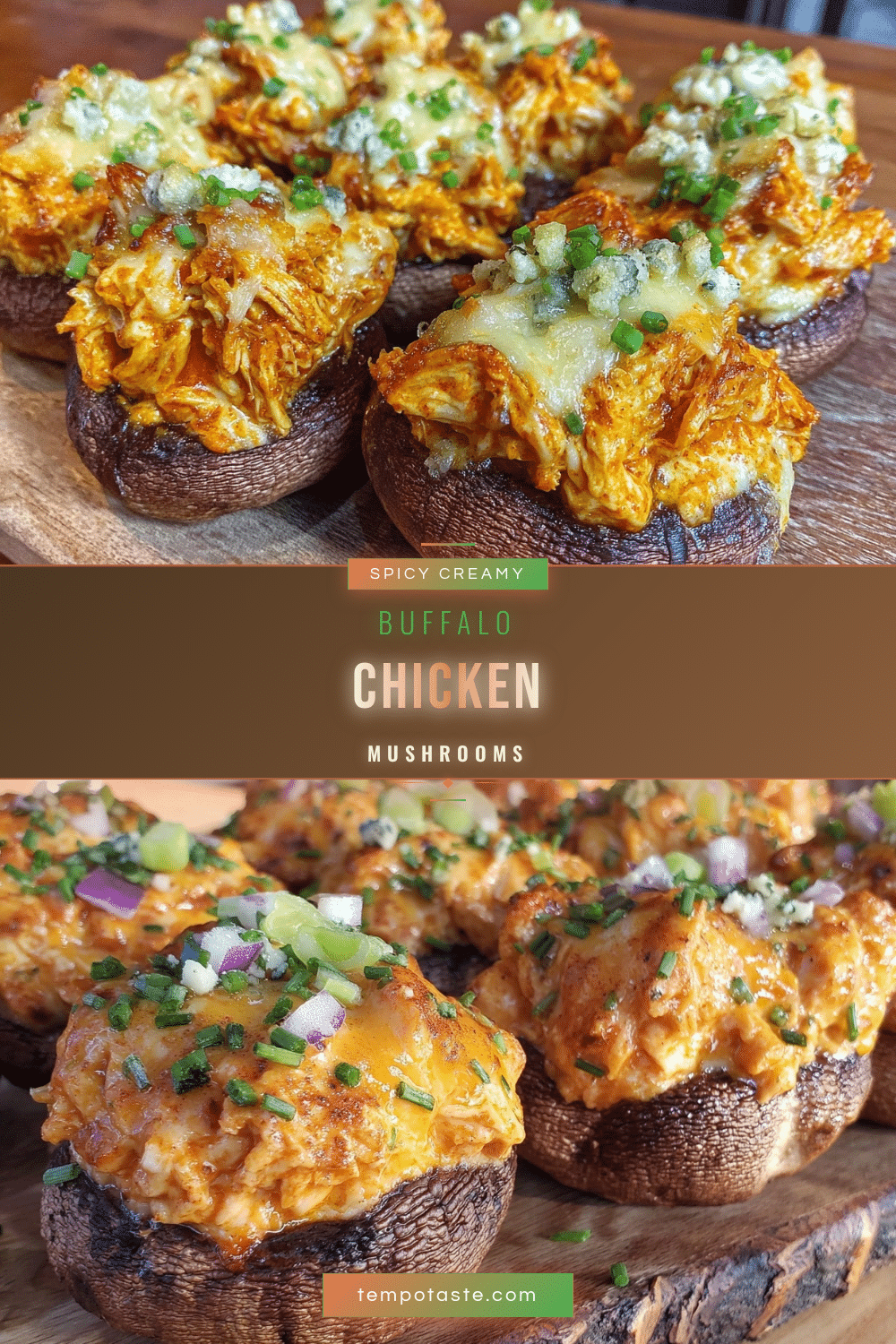buffalo chicken stuffed mushrooms recipe