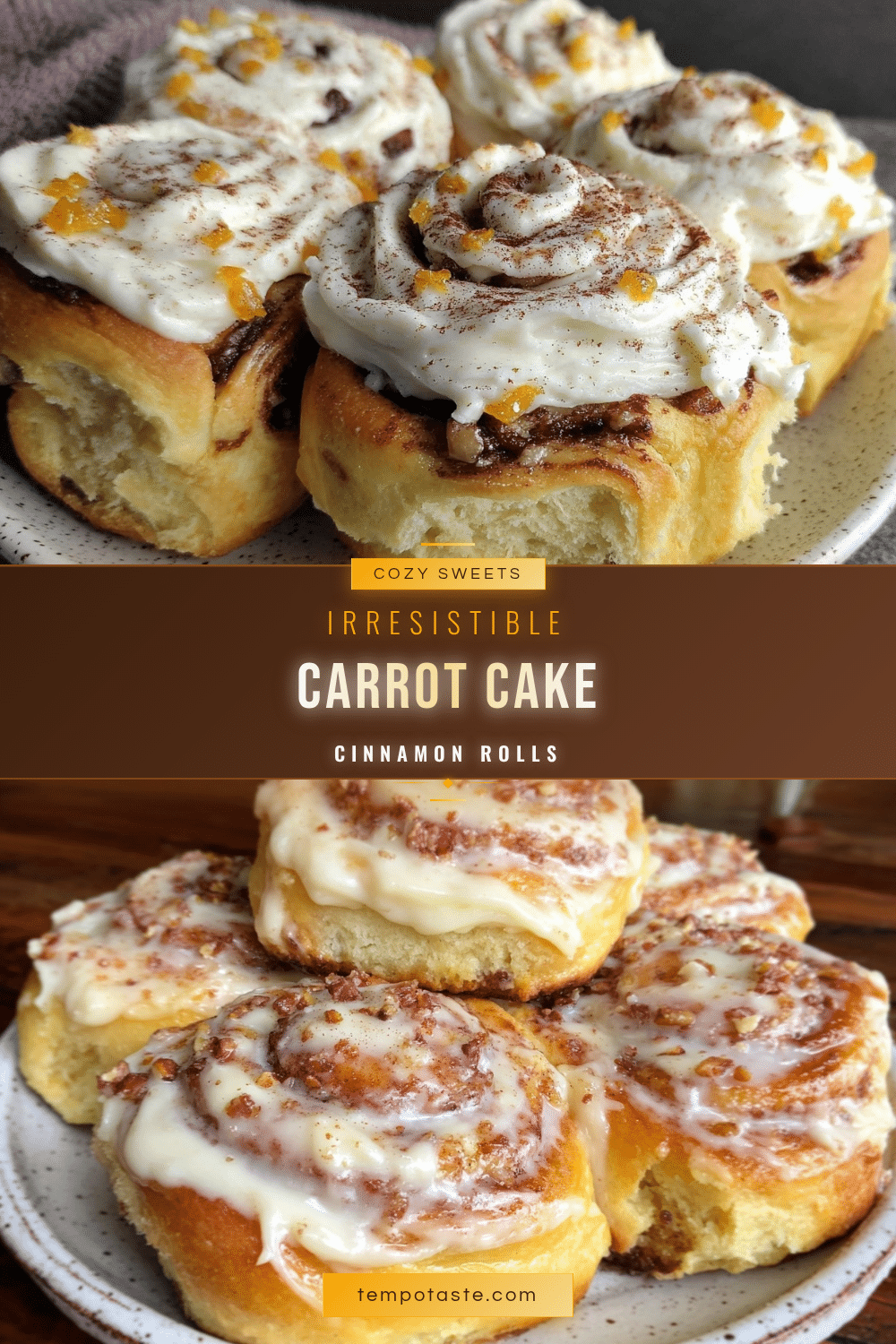 carrot cake cinnamon rolls recipe