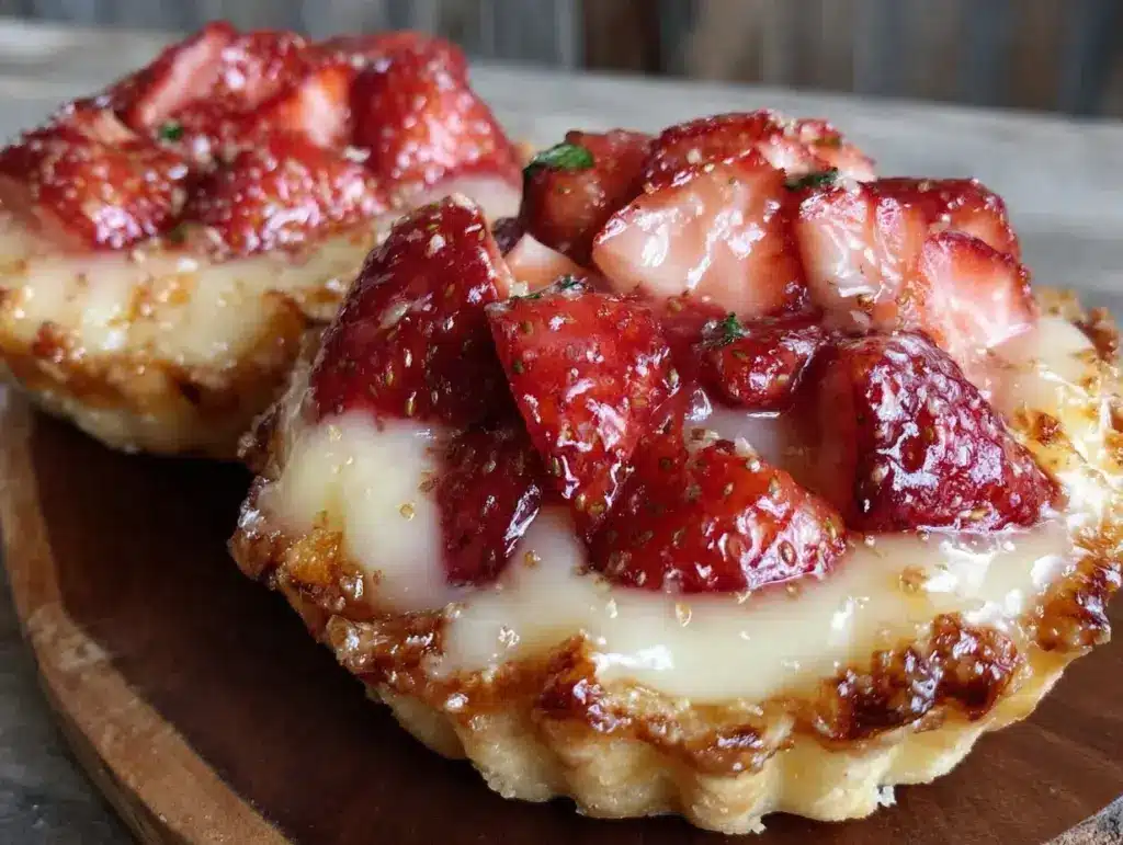 champagne strawberry tart - featured image