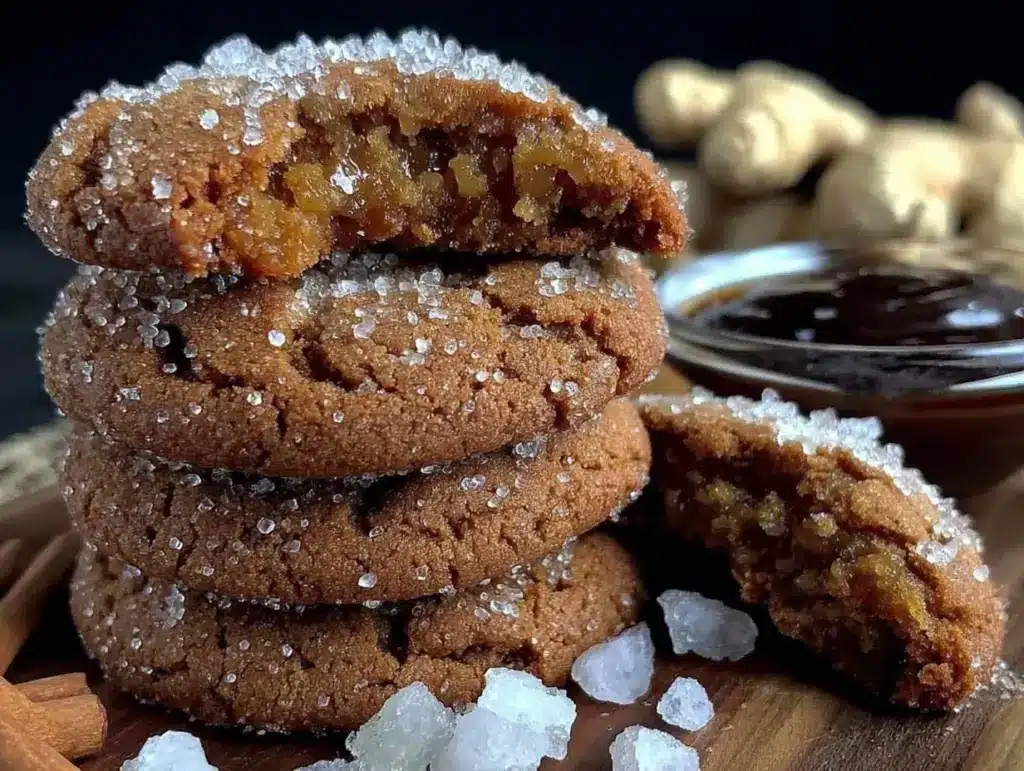 chewy molasses ginger cookies - featured image