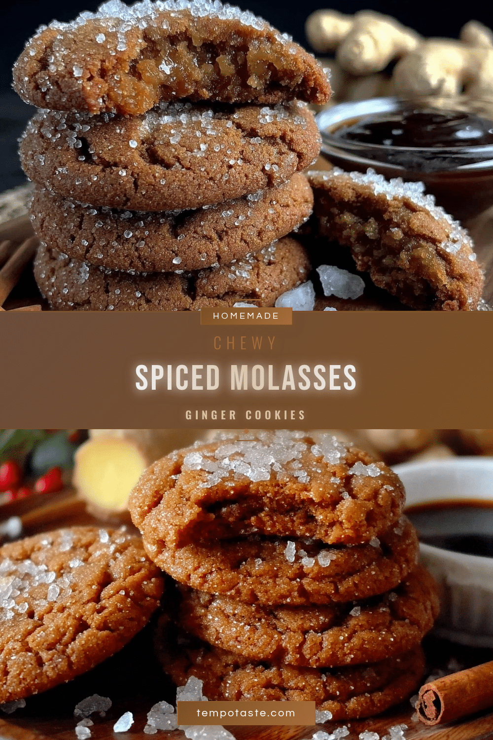 chewy molasses ginger cookies recipe