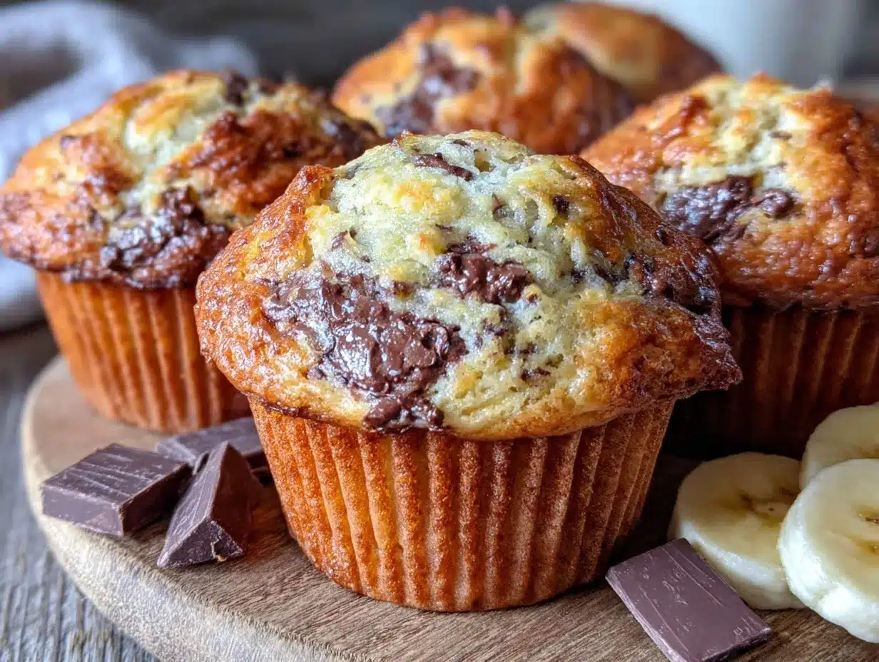 Chocolate Chip Banana Muffins preparation steps