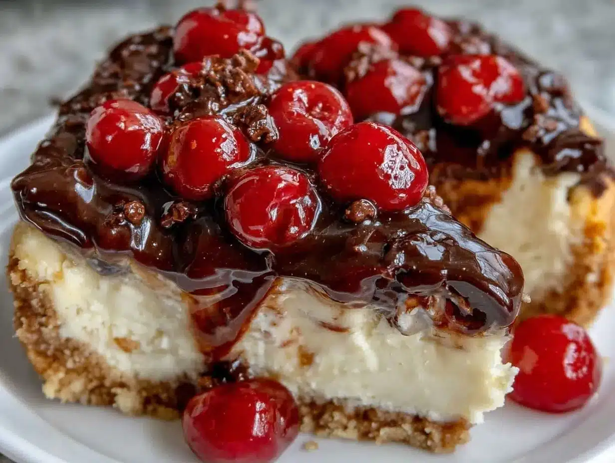 chocolate covered cherry cheesecake preparation steps