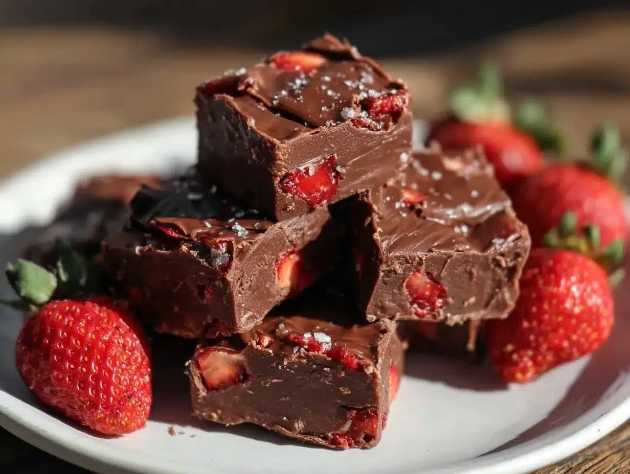 chocolate covered strawberry fudge recipe preparation steps