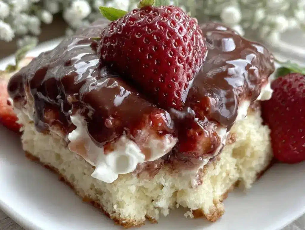 chocolate dipped strawberry shortcake - featured image