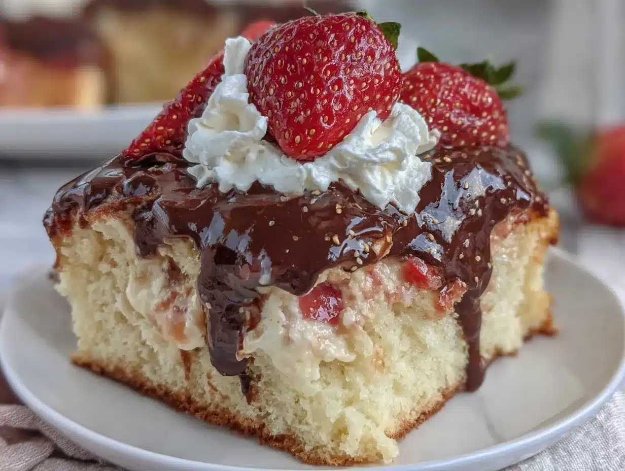 chocolate dipped strawberry shortcake preparation steps