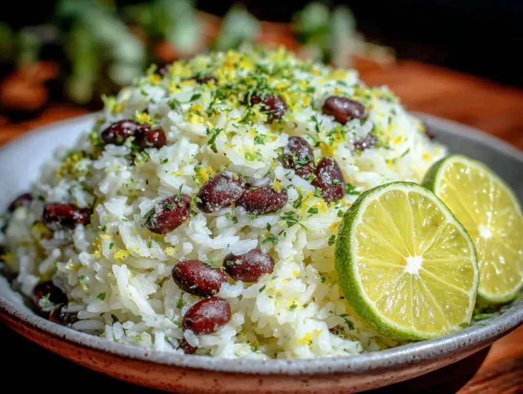 cilantro lime rice with black beans - featured image
