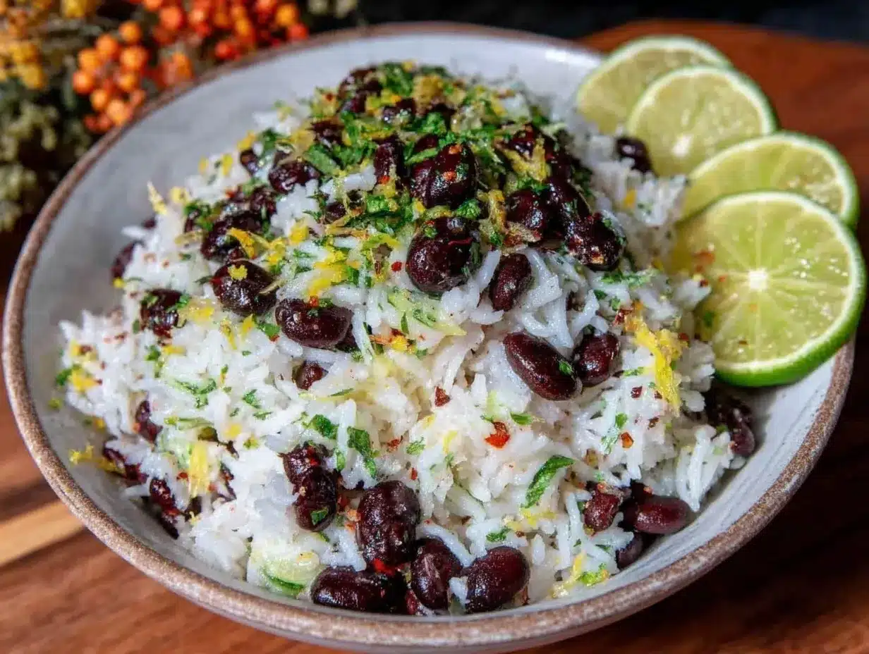 cilantro lime rice with black beans preparation steps