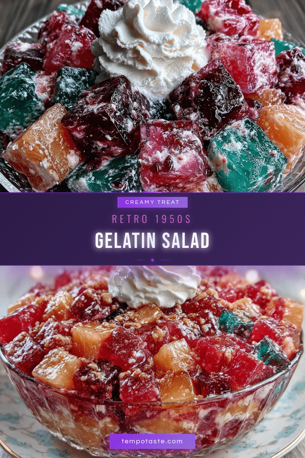 classic 1950s gelatin salad recipe