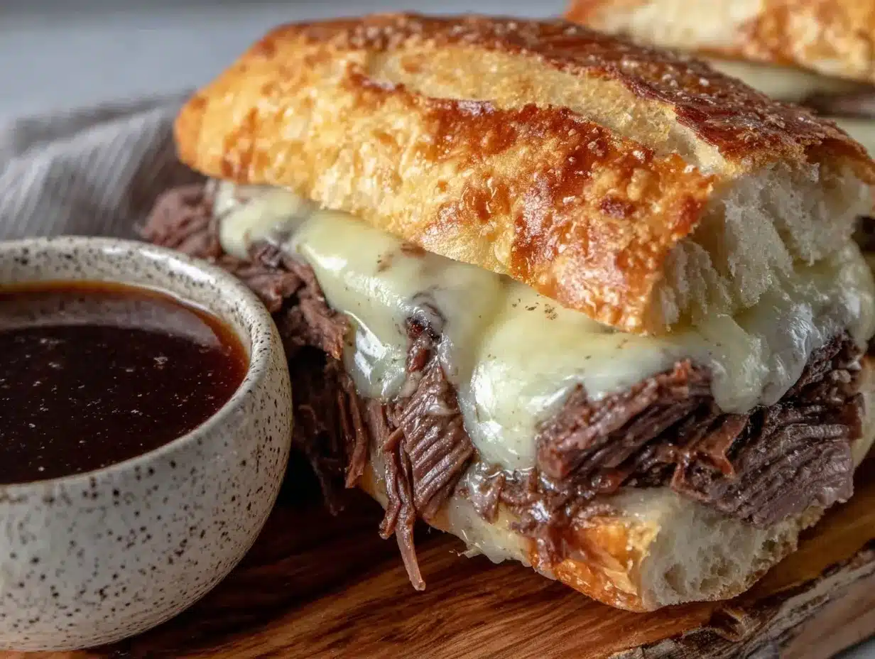Cozy French Dip Sandwich preparation steps