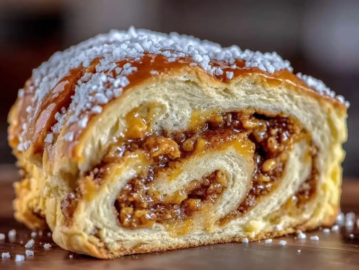 cozy king cake with cinnamon filling preparation steps