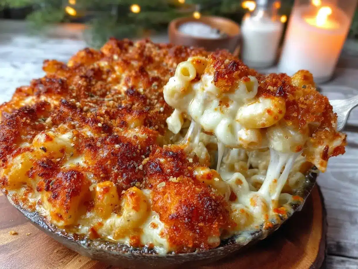 cozy skillet mac and cheese preparation steps