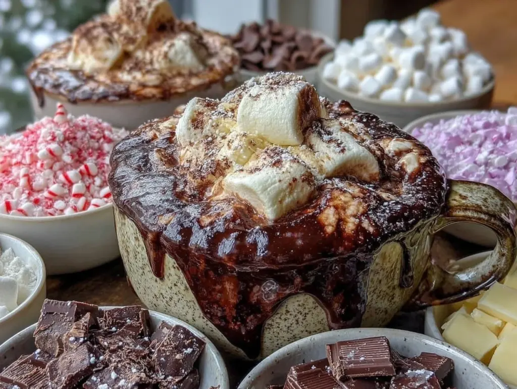 cozy snow day hot chocolate bar - featured image