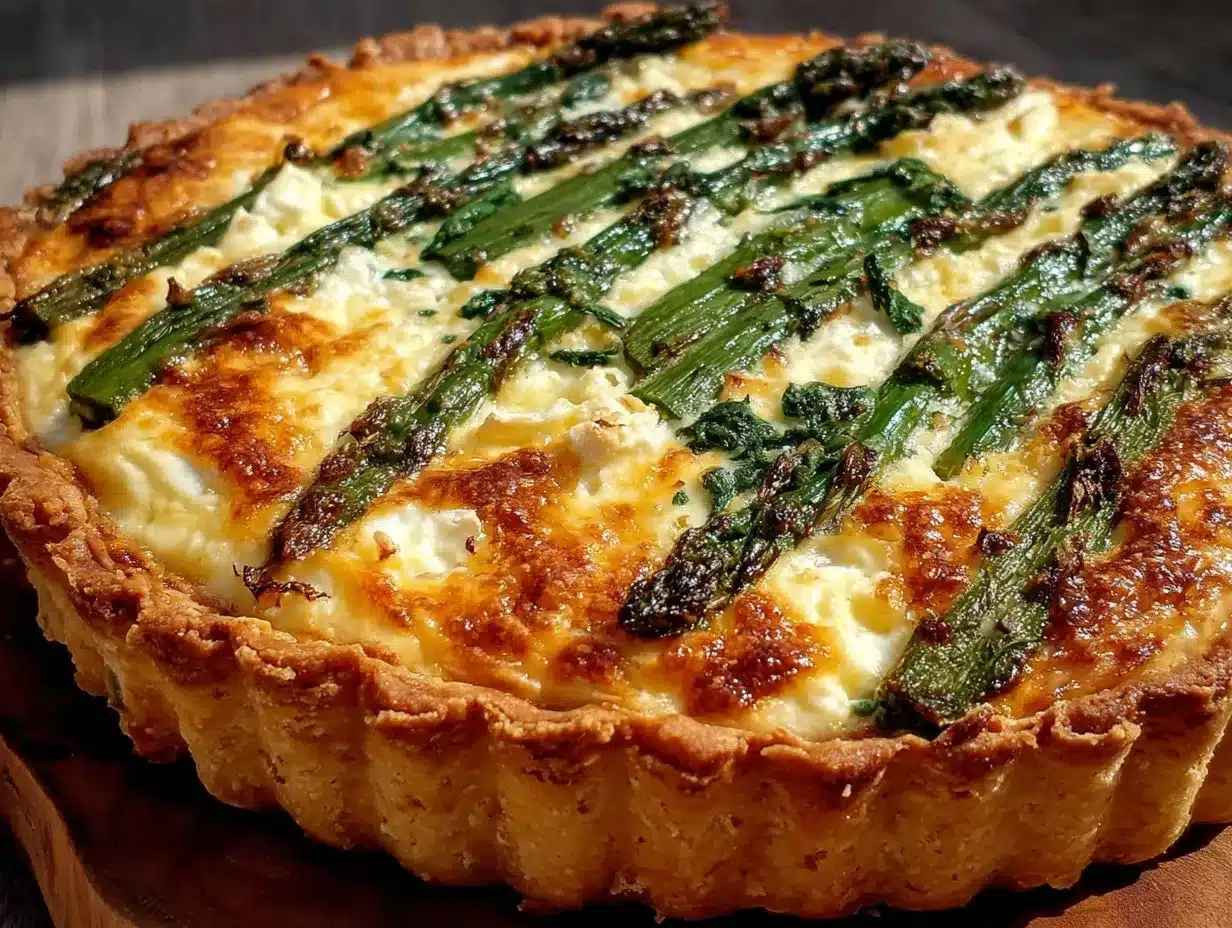 creamy asparagus gruyere quiche preparation steps