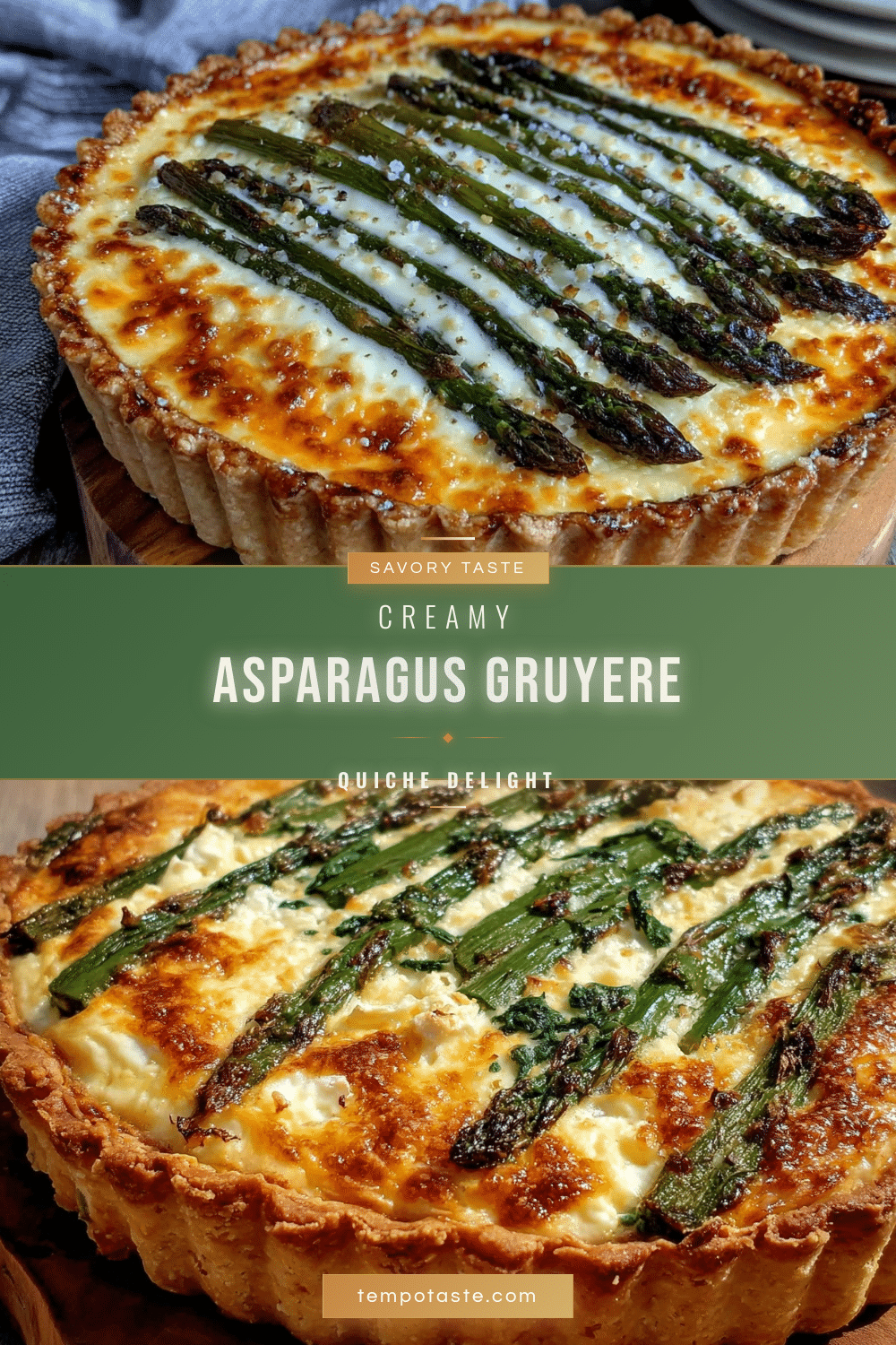 creamy asparagus gruyere quiche recipe