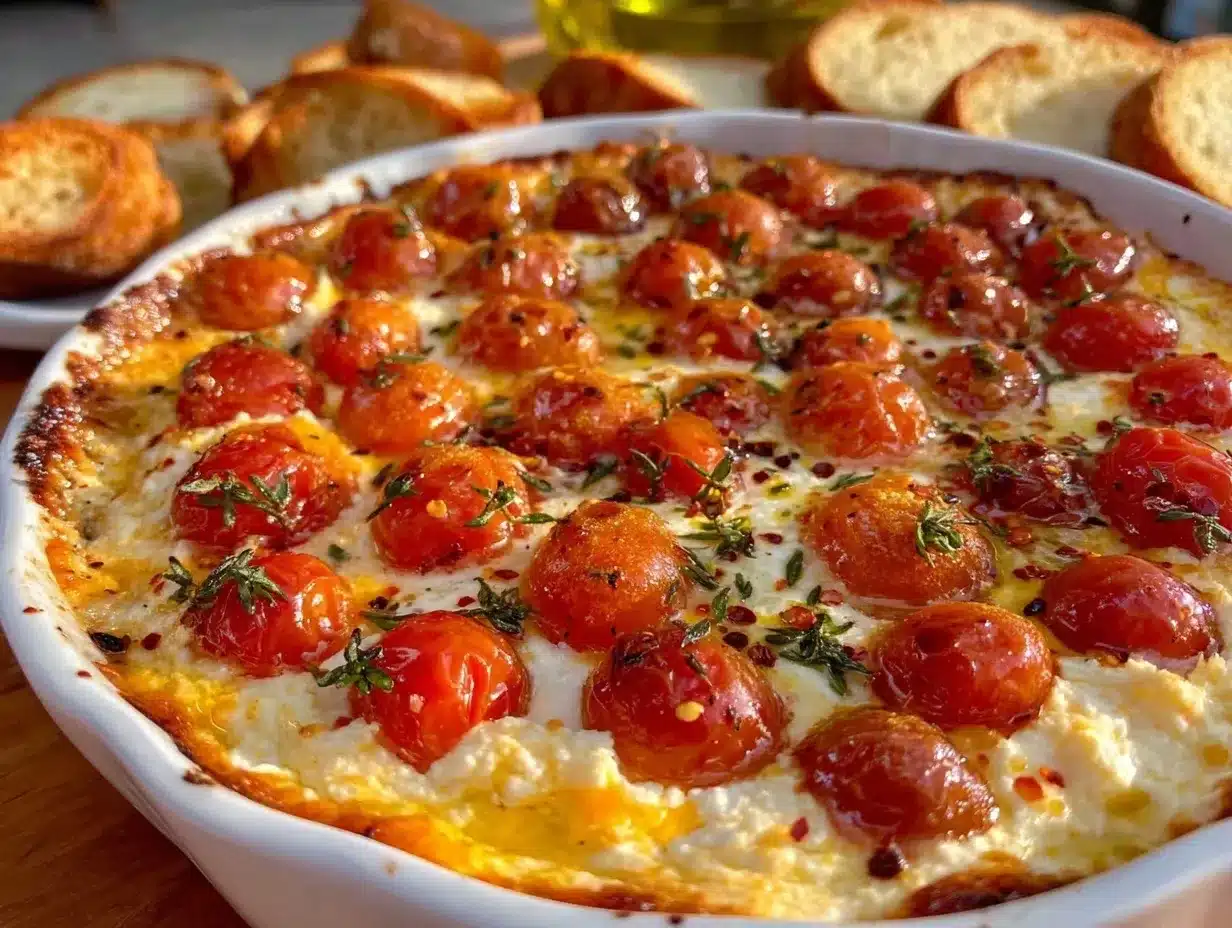 creamy baked tik tok feta dip preparation steps