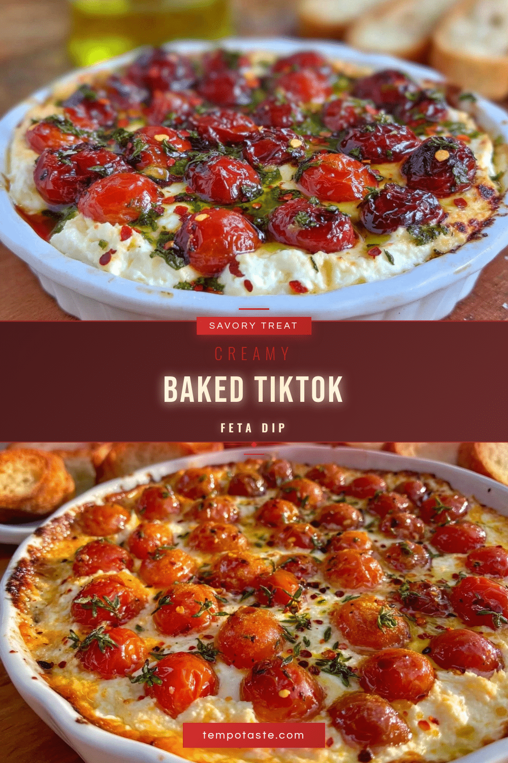 creamy baked tik tok feta dip recipe