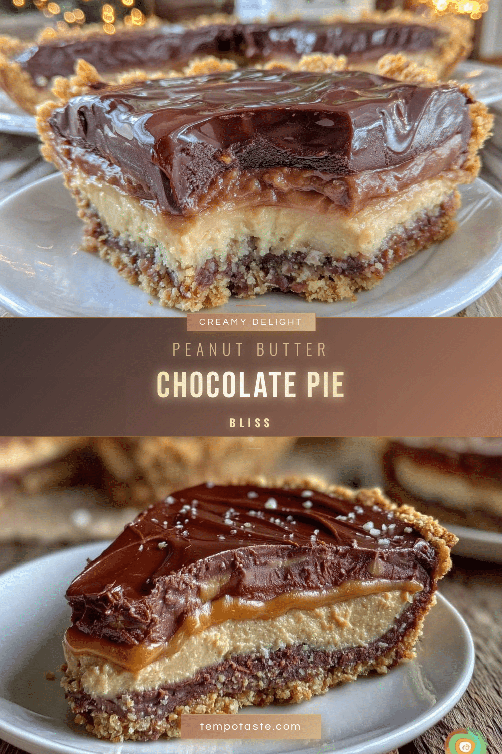 Creamy Chocolate Peanut Butter Pie recipe