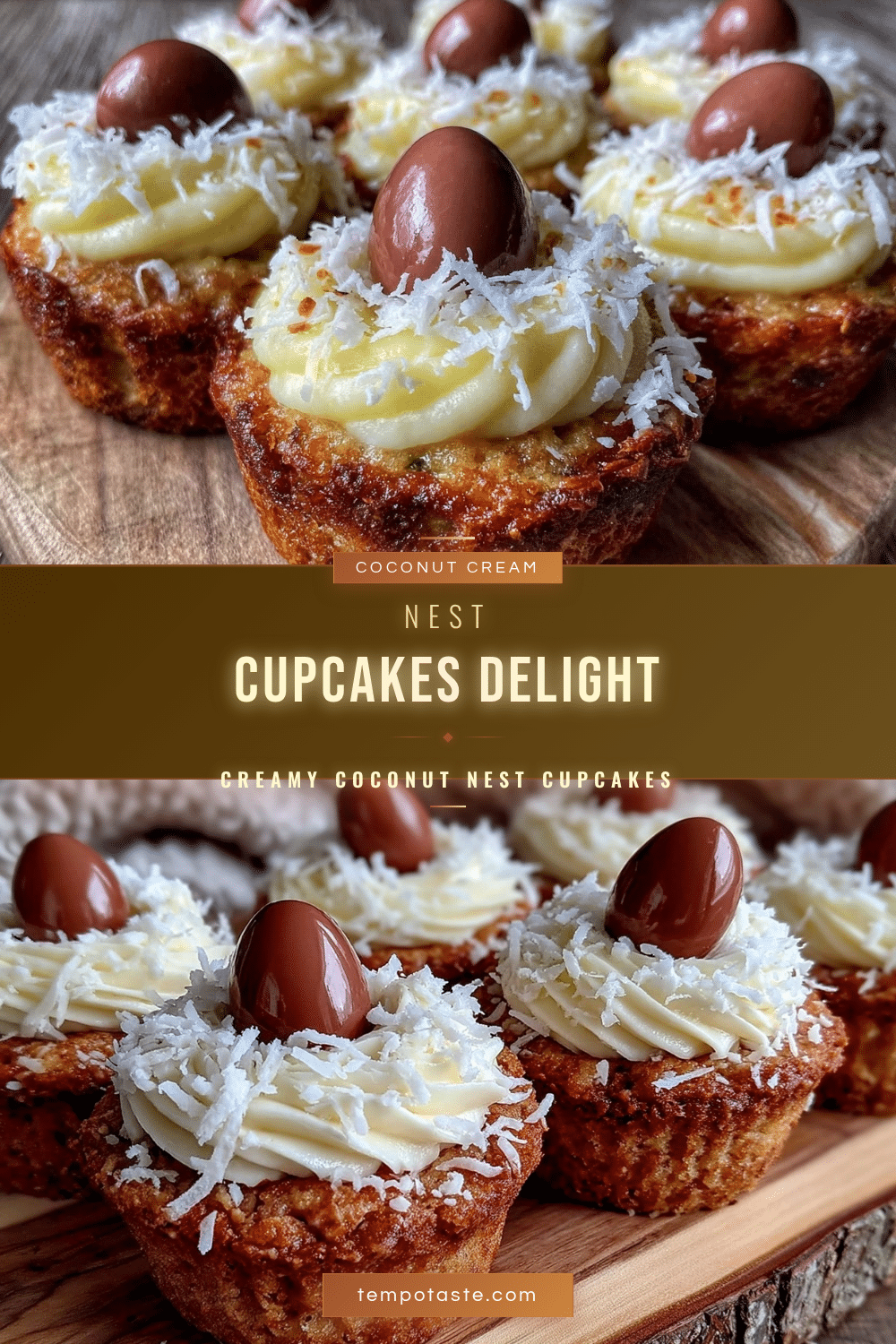 creamy coconut cream nest cupcakes recipe