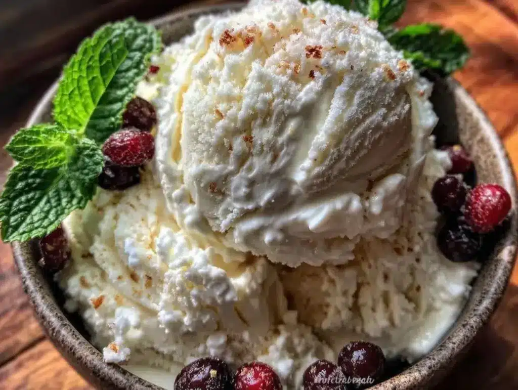 creamy cottage cheese ice cream - featured image