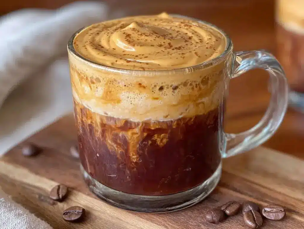 creamy dalgona coffee - featured image