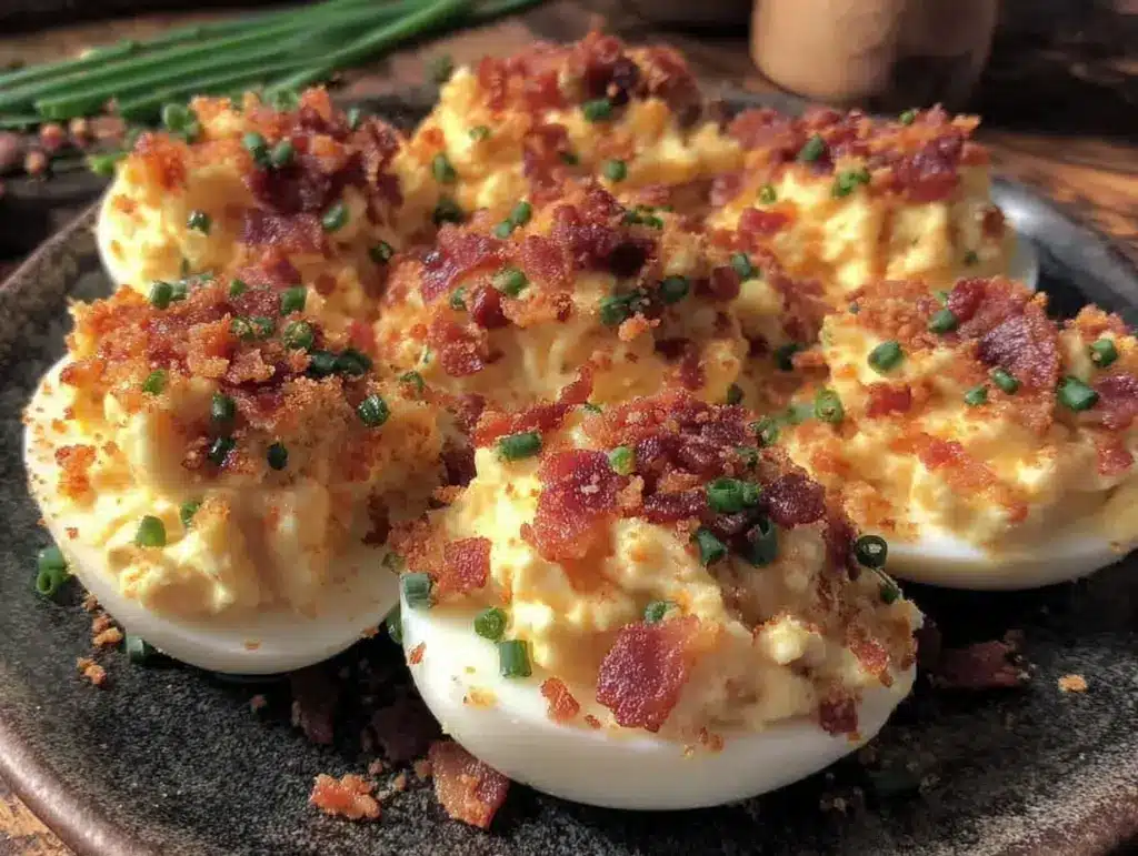 creamy deviled eggs - featured image