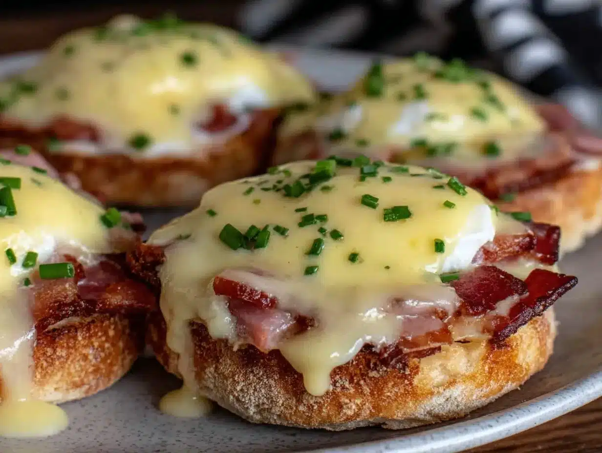 creamy eggs benedict preparation steps