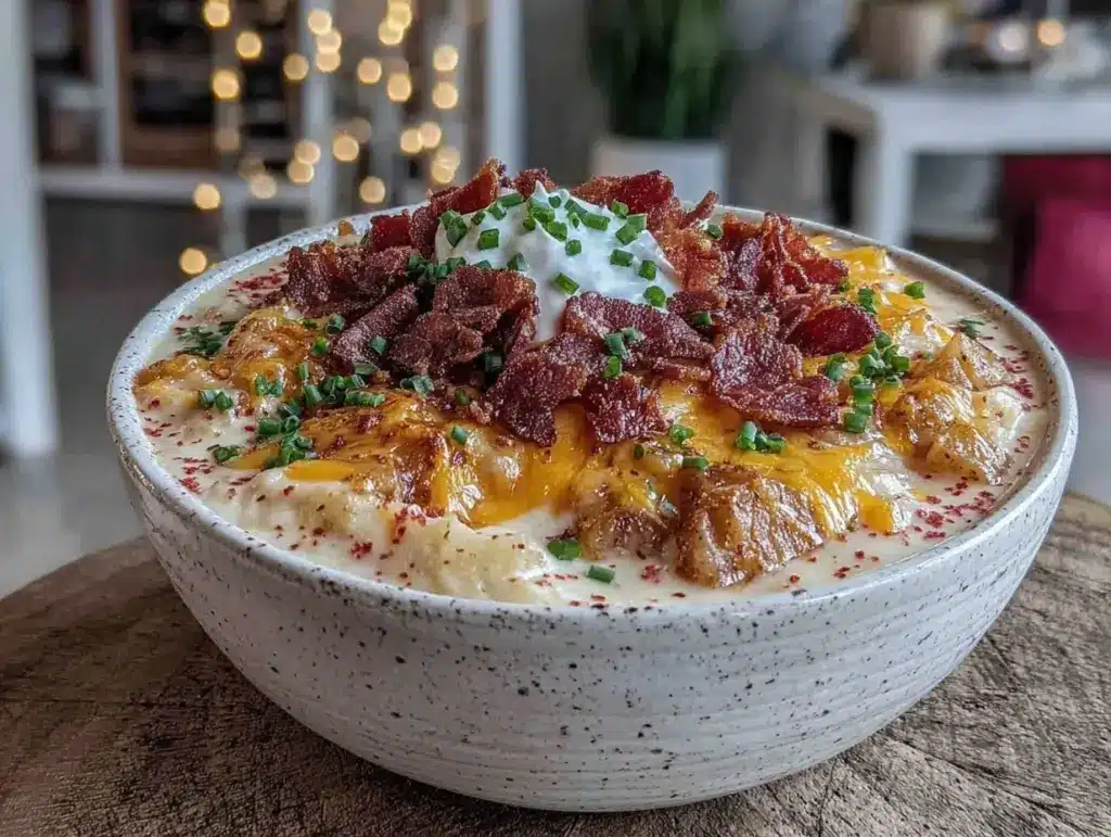 creamy loaded baked potato soup - featured image