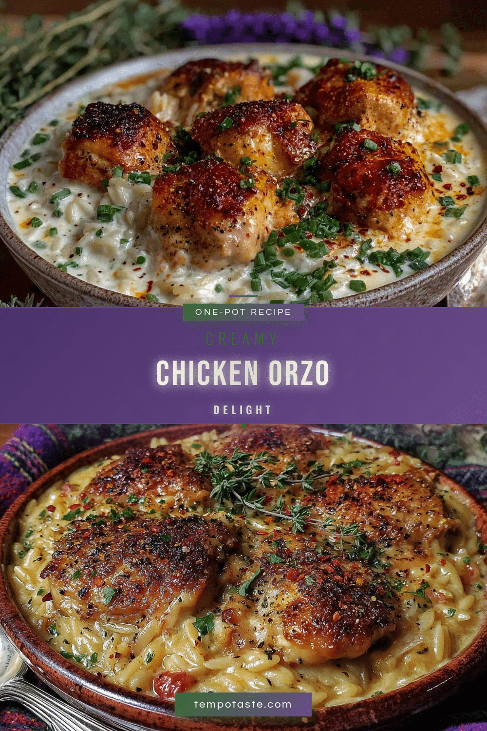 creamy one-pot chicken orzo recipe