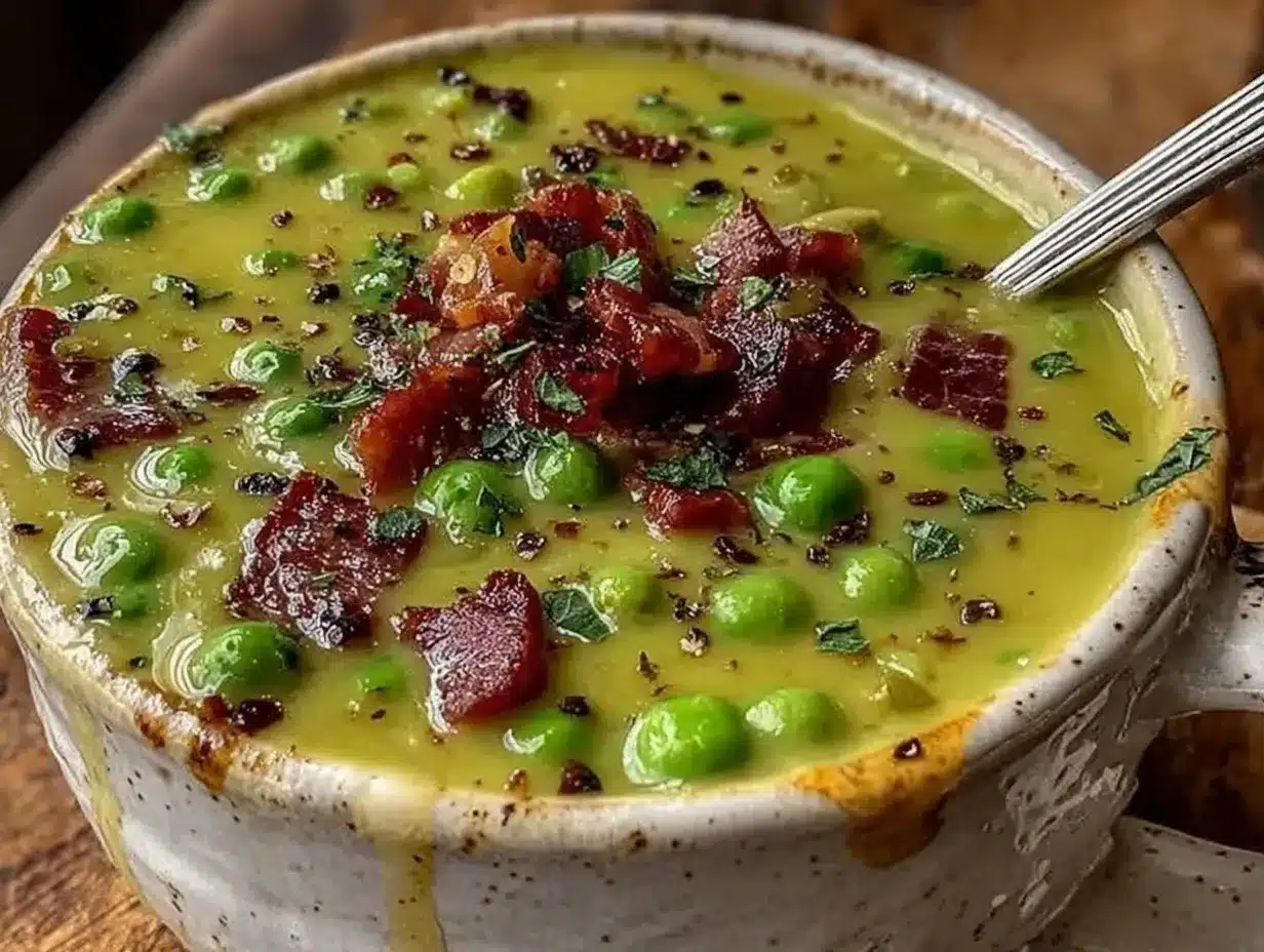 creamy pea and ham soup preparation steps