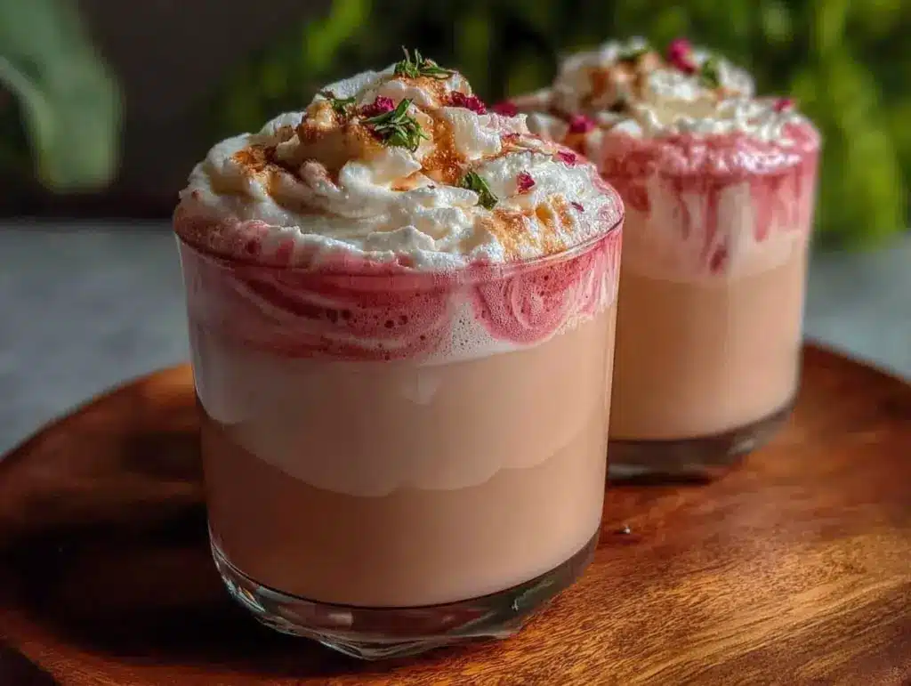 creamy pink drink aesthetic latte - featured image