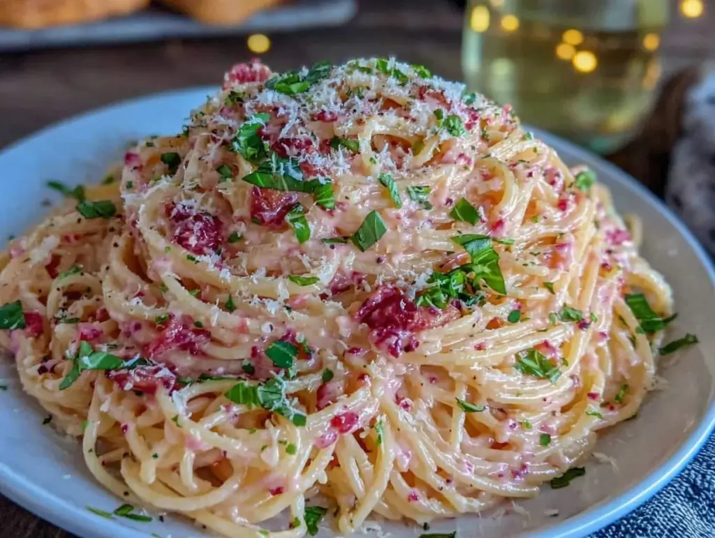 creamy pink sauce pasta - featured image