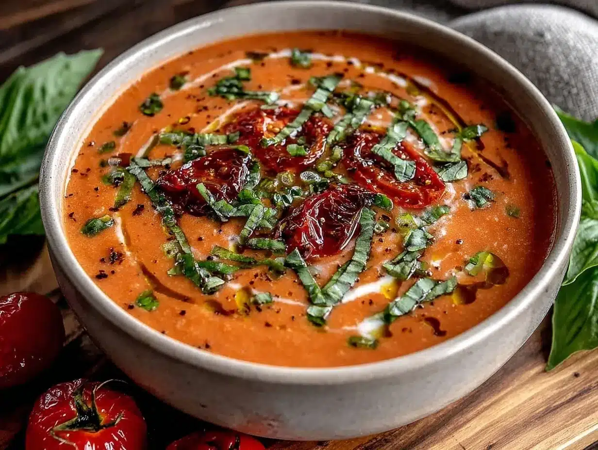 creamy roasted tomato basil soup preparation steps
