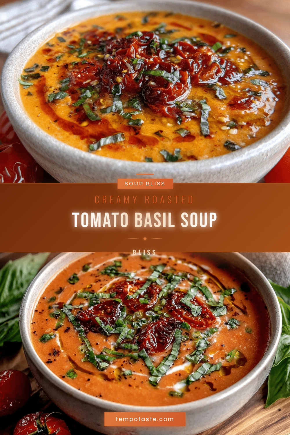 creamy roasted tomato basil soup recipe