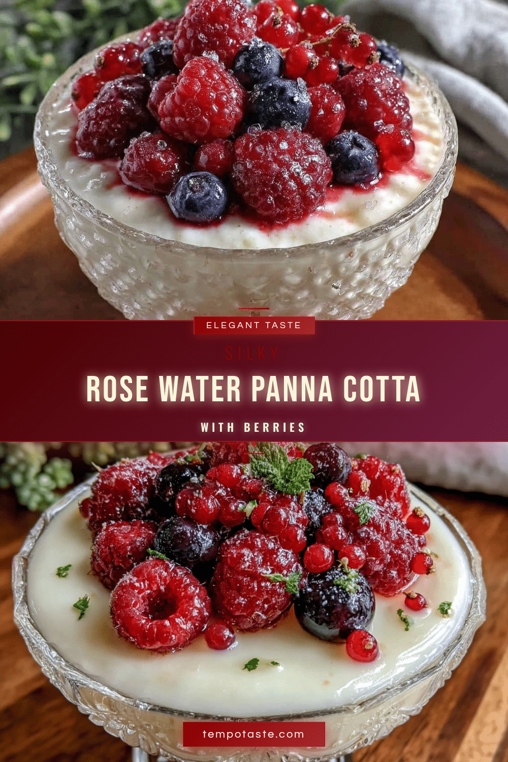 creamy rose water panna cotta recipe